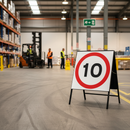 Premium 10mph Road Sign - Heavy Duty Zintec Metal Sign with Engineer Grade Retroreflective Face, 750mm Square