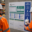 Compact Safety Information Board – 1565 x 890mm – Durable Plastic – Industrial