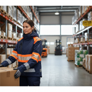 Premium Women’s Hi-Vis Shell Jacket - Wind and Waterproof, Comfortable Fit with Detachable Hood for Helmet Compatibility