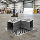 Premium PVC Threshold Drain Corner Connector with Aluminium Grating for Efficient Drainage Solutions