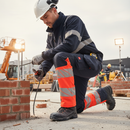 Premium Lightweight Safe Trousers with Thigh Pockets - Dark Navy/Hi-Vis Red