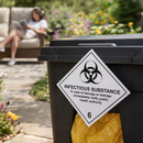 Infectious Substance 6 Hazard Sign – 1mm Rigid Plastic – Indoor/Outdoor Use