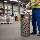Premium Round Litter Bin with 120-Litre Capacity, Secure Lock, and Modern Design for Urban Environments