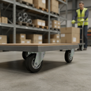 80mm Heavy Duty Swivel Bolt Hole Castor with Rubber Tyre