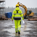 Premium Hi-Vis Waterproof Over-Trousers for Extreme Weather with Adjustable Leg Hems and Reinforced Knees