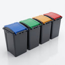 Lift Bin 50 Litre – Slimline Waste Container, Dark Grey Base (view 2)