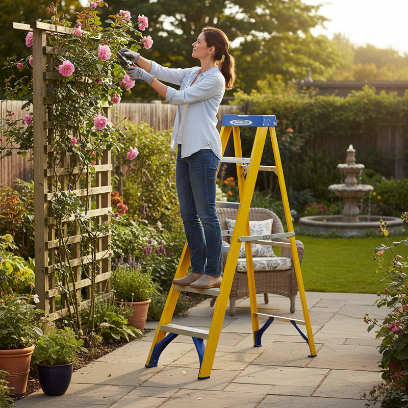 Professional Fibreglass Swingback Step Ladders - 6 Sizes Available