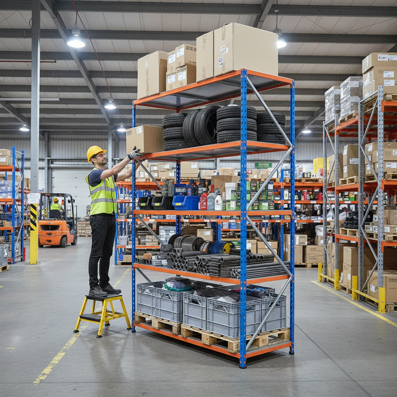 Heavy Duty Industrial Shelving - 1830mm High - 200kg Capacity - Steel Construction