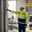 Premium Hi-Vis Yellow/Navy Blue Arc Flash & Fire Retardant Multinorm Jacket with Enhanced Visibility and Protection