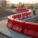 Premium Water Filled Track Barrier for Traffic Control and Safety - Heavy Duty Design with Durable Construction