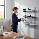 Premium Twin Slot Wall Mounted Shelving - 600mm Wide - Heavy Duty Melamine