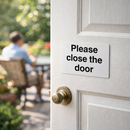Please Close the Door Sign – 1mm Rigid Plastic – Indoor/Outdoor