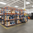 Premium 4x Industrial Shelving - 1980mm High - 340kg Capacity - Melamine - Blue & Orange