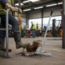 Premium Industrial Boot Cleaner Brush & Scraper Station - Durable Zinc-Plated Steel Frame with Replaceable Brush Heads