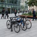 Premium Heavy Duty Bike Stand with Signage Rail - Bolt Down or Cast-In for Easy Installation