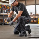 Premium Heavy Duty Work Trousers with Stretch Fabric, Knee Protection, and Multiple Pockets for Construction and Maintenance Tasks