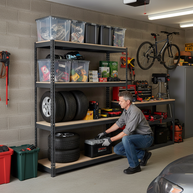 Premium Heavy Duty Garage Shelving - 1800mm High - 500kg Capacity - Grey