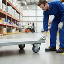 125mm Braked Swivel Plate Castor with Anti-Static Grey Non-Marking Tyre