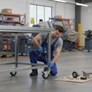 125mm Heavy Duty Braked Swivel Plate Castor with Anti-Static Tyre