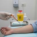 Professional 1ml Fixed Needle Syringe with 27G Needle for Easy Self-Injection, Orange Plunger and Cap - Pack of 100