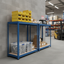Premium Half Height Shelving Units - 800mm High - 200/280kg Capacity - Blue