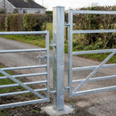 Galvanised Square 4in x 4in Dual Hang Post for 45in Gates