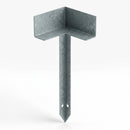 Double Sleeper Pin Corner Bracket Galvanised 750mm x 2mm (view 2)