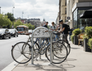 Premium 60mm Trombone Bike Stand with Decorative Cycle Motif - Hot-Dip Galvanised Steel for Durable Outdoor Use