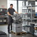 Premium Light Grey Euro Containers - Durable and Versatile