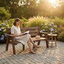 Premium Recycled Plastic Outdoor Sloper Bench for Parks and Gardens - Fully Assembled with 100% Recyclable Material