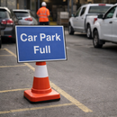 Reflective Cone Sign – 600mm x 450mm – Polypropylene – Car Park Use