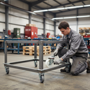 160mm Heavy Duty Swivel Plate Castor Nylon Wheel - 400Kg Load Capacity