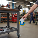 100mm Braked Swivel Plate Castor with Polyurethane Tyre