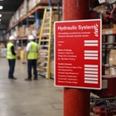Hydraulic Sprinkler System ID Plate Signs – Durable – Industrial Use