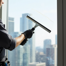 Premium Heavy Duty 12-Inch Squeegee with Plastic Grip Handle for Efficient Window Cleaning