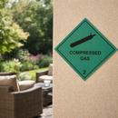 Compressed Gas 2 Hazard Sign – 1mm Rigid Plastic – Indoor/Outdoor Use