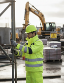 Premium High-Visibility Waterproof Jacket with Breathable PU Coating and Adjustable Features for Enhanced Comfort and Safety