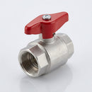 1/2in BSP Female x 1/2in BSP Female Plated Brass Ball Valve (view 2)
