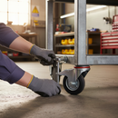 100mm Braked Swivel Bolt Hole Castor with Black Rubber Wheels