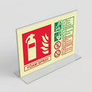 Glow in the Dark Foam Extinguisher Sign – 105 × 155mm PVC (view 2)