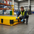 Professional Fuel and Chemical Spill Containment with Supports (100x200x25cm)