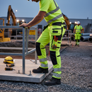 Premium Hi-Vis Yellow/Black Trousers with 4-Way Stretch Fabric, Holster Pockets, and CORDURA Reinforcement for Enhanced Durability