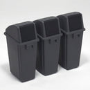 Recycling Bins Set of 3 with Colour-Coded Stickers (view 2)