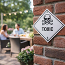 Toxic 6 Hazard Warning Diamond Sign – 1mm Rigid Plastic – Indoor/Outdoor Use