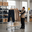 Premium Three Arm Clothes Rail Display Stand - 900mm Width, 1600mm Height for Fashion Collections and Seasonal Styles