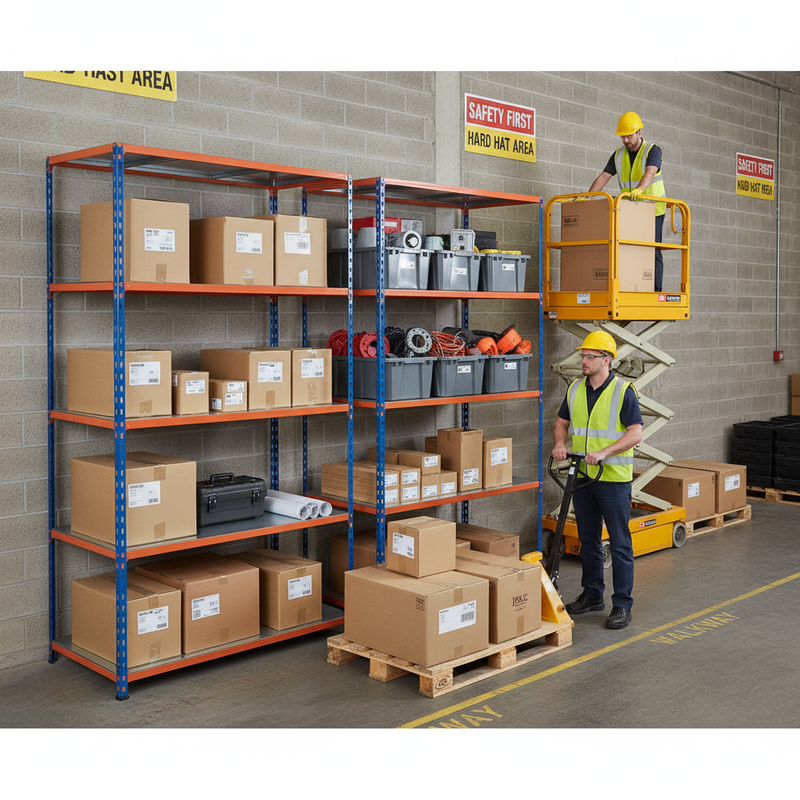 Heavy Duty Industrial Shelving - 3050mm High - 340kg Capacity - Steel