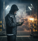 Premium Flame Retardant Anti-Static Jacket with Concealed Closure, Multiple Pockets, and Reflective Striping for Enhanced Safety