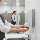 Premium 1 Litre Washroom Dispenser - Transparent White Design for Easy Use - High-Quality Professional Grade for Industrial and Commercial Applicat...