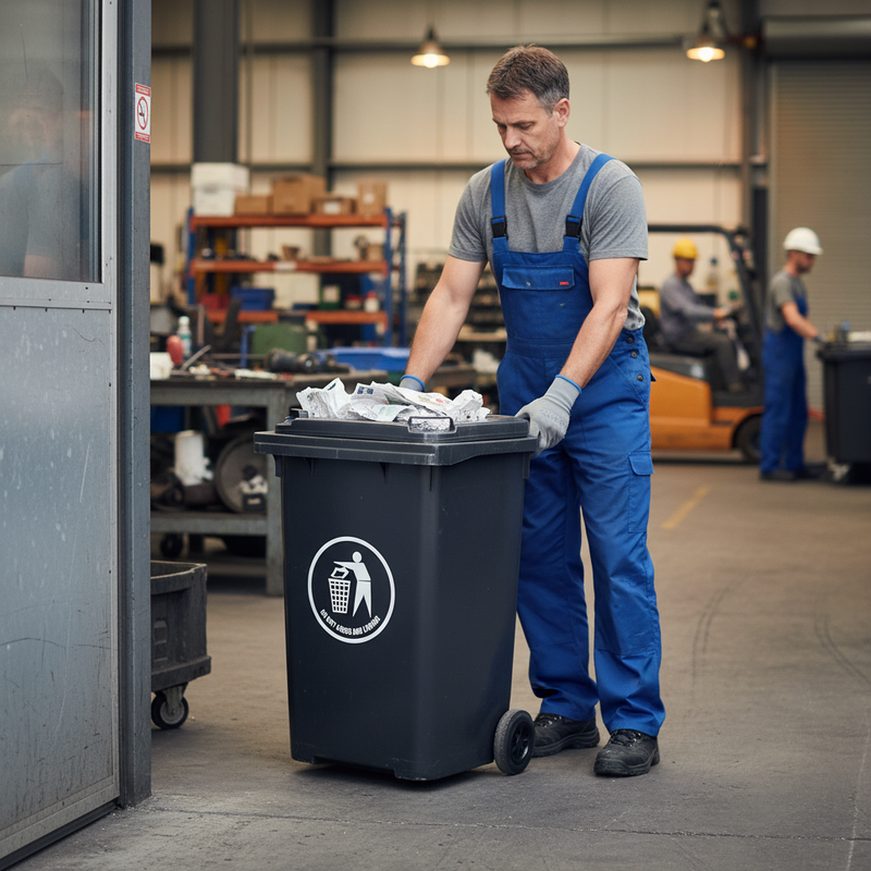 Heavy-Duty Wheeled Bin - Dark Grey for Efficient Waste Management