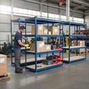 Heavy Duty Industrial Shelving - 2440mm High - 400kg Capacity - Chipboard - Blue